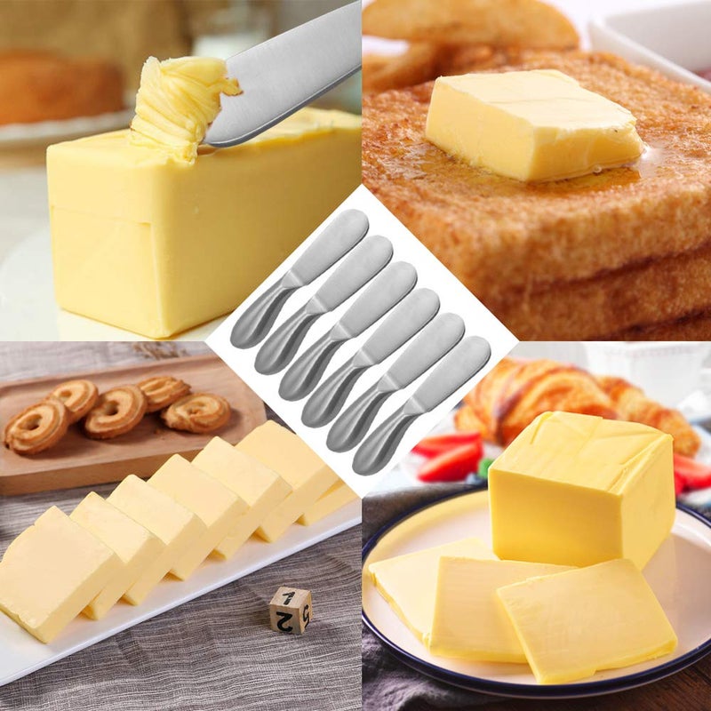 findTop 6 Pieces Cheese Spreader Set, findTop Stainless Steel Multipurpose Cheese and Butter Spreader Knives - Image 5